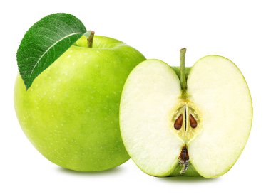 Elma beyaz üzerine izole 