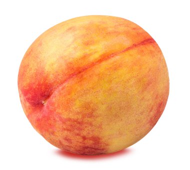 Şeftali beyazda izole edilmiş 