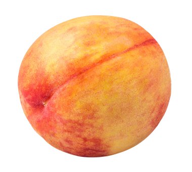 Şeftali beyazda izole edilmiş 