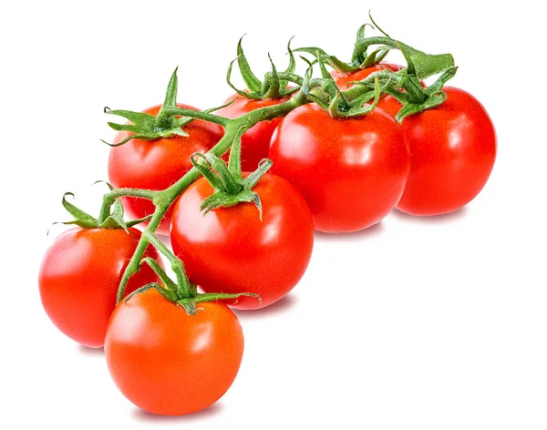 Tomates cereja isolados em um branco — Fotografia de Stock