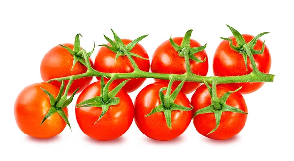 Tomates cereza aislados en un blanco — Foto de Stock