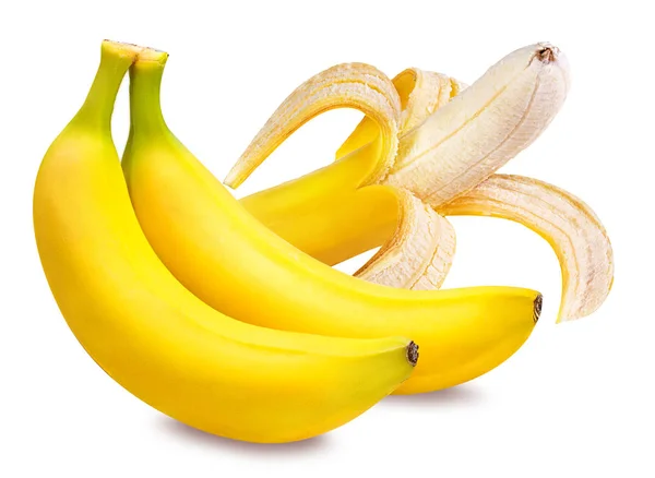 Bananen geïsoleerd op wit — Stockfoto