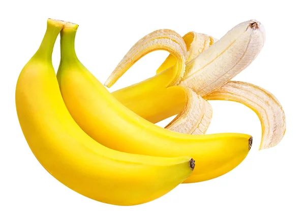 Bananen geïsoleerd op wit — Stockfoto