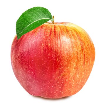 Elma beyaz üzerine izole 
