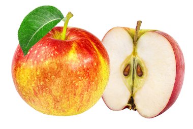 Elma beyaz üzerine izole 