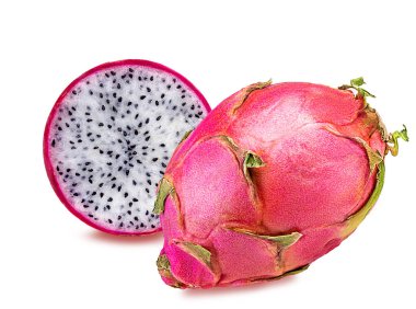 dragon meyve üzerinde beyaz izole 