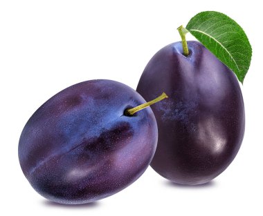 plum on a white