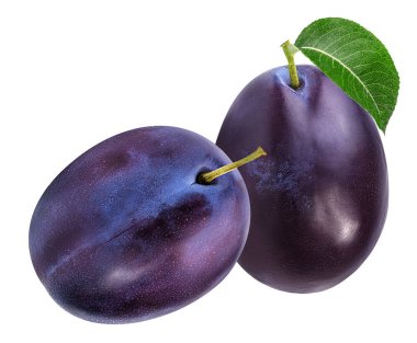 plum on a white