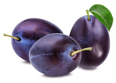 plum on a white