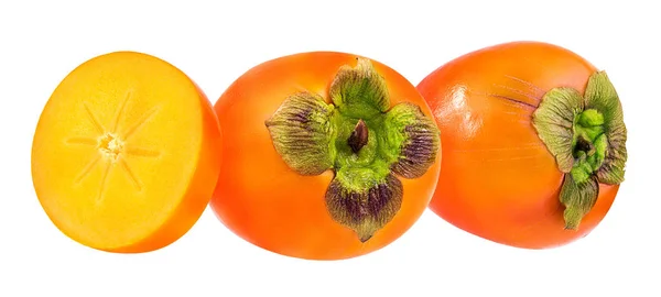 Fruta de caqui aislada en blanco — Foto de Stock