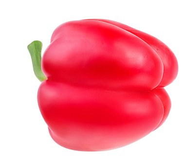 Beyaz izole kırmızı biber 