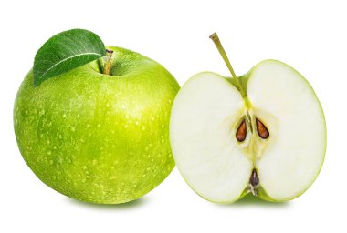 Elma beyaz üzerine izole 