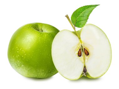 Elma beyaz üzerine izole 