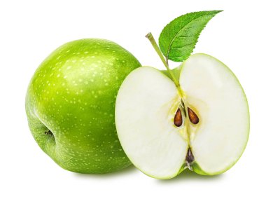 Elma beyaz üzerine izole 