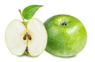 Elma beyaz üzerine izole 