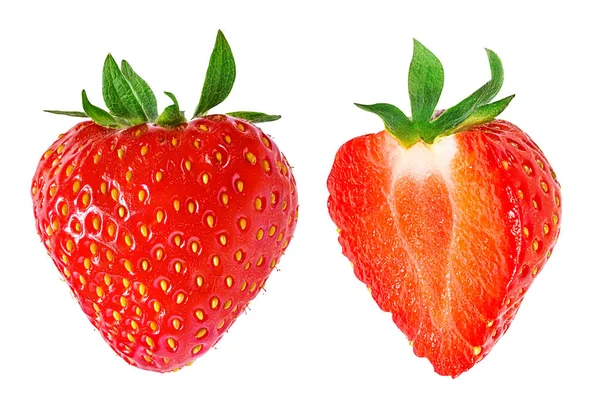 Erdbeere auf Weiß — Stockfoto