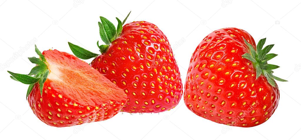 Strawberry on white 