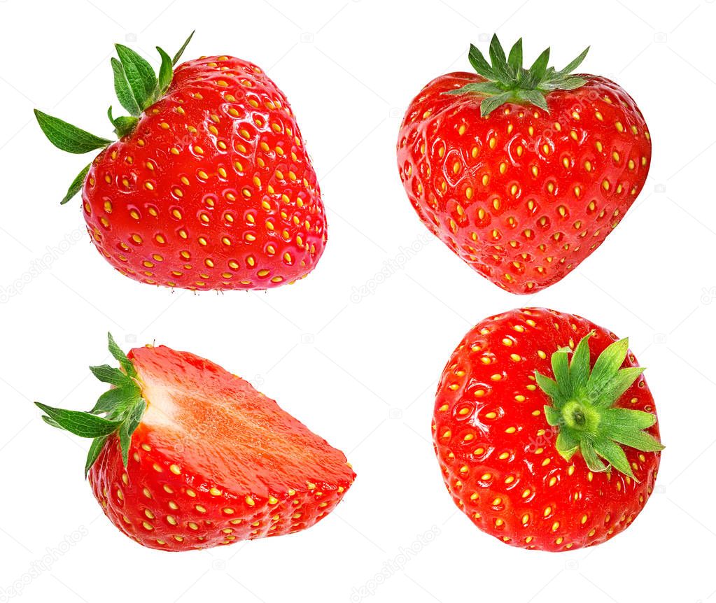 Strawberry on white 