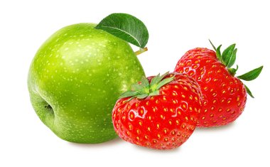 Çilek ve elma beyaz 