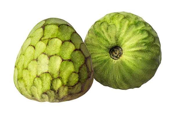 Fruta de Cherimoya sobre blanco — Foto de Stock