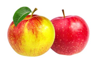 Elma beyaz üzerine izole 