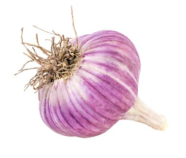 Sarımsak beyaza izole edilmiş 