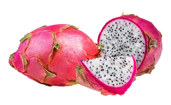 Frutas de dragão isoladas em branco — Fotografia de Stock