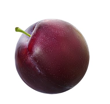 plum on a white 