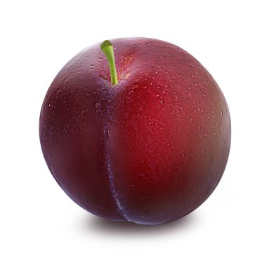 plum on a white 