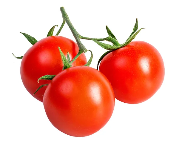 Tomates cereja isolados em um branco — Fotografia de Stock