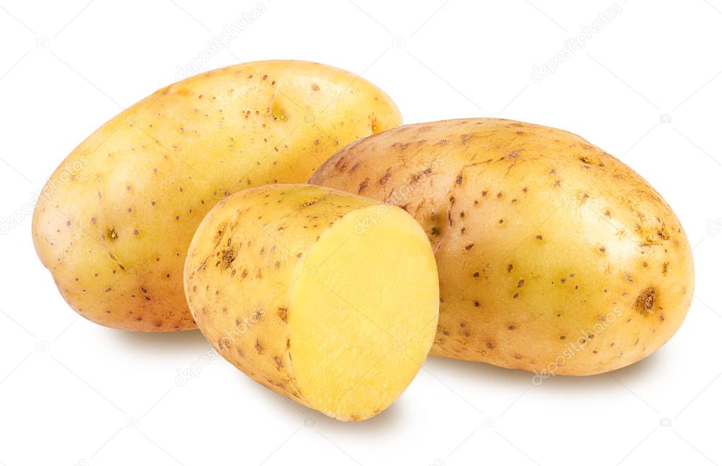 potato isolated on white 