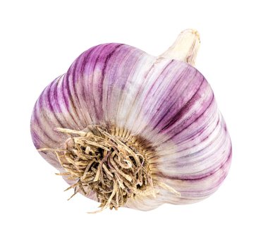 Sarımsak beyaza izole edilmiş 