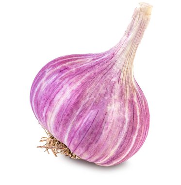 Sarımsak beyaza izole edilmiş 