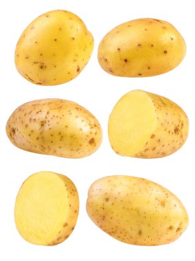 Patates beyazda izole edilmiş. 