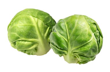 Brüksel lahanası üzerinde beyaz izole 