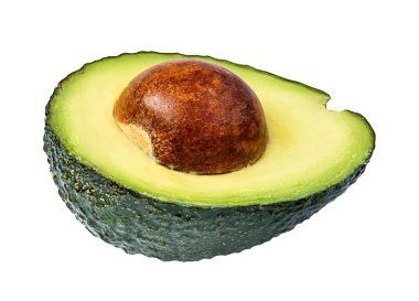 Avokado beyaz üzerine izole