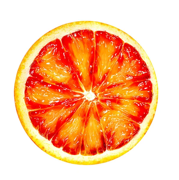 Elszigetelt fehér, piros narancssárga gyümölcs — Stock Fotó