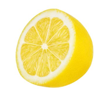 Beyaza izole edilmiş taze limon 
