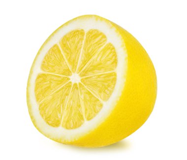 Beyaza izole edilmiş taze limon 