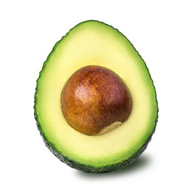 Avokado beyaz üzerine izole 