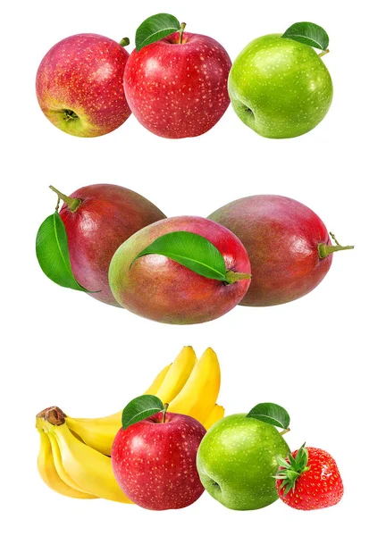 Colección de frutas aisladas en blanco —  Fotos de Stock