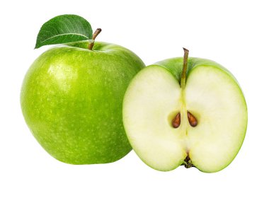 Elma beyaz üzerine izole 