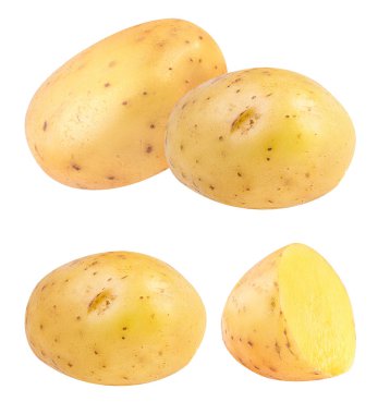 Patates beyazda izole edilmiş. 