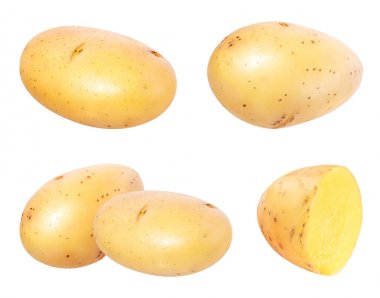 Patates beyazda izole edilmiş. 