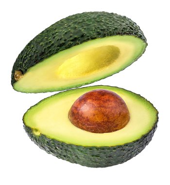 Avokado beyaz üzerine izole 