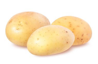 Patates beyazda izole edilmiş. 