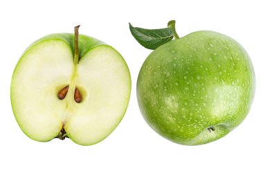 Elma beyaz üzerine izole 