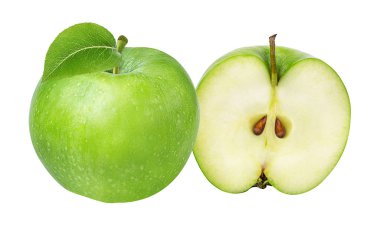 Elma beyaz üzerine izole 