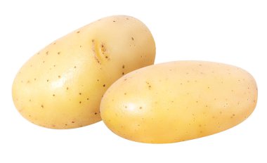 Patates beyazda izole edilmiş. 