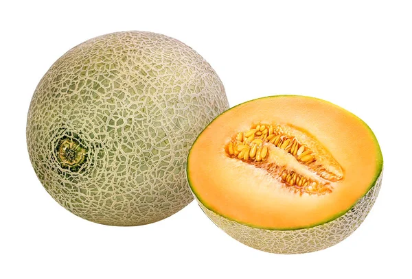 Meloen geïsoleerd op wit — Stockfoto